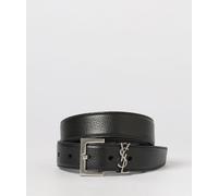 SAINT LAURENT Cassandre Grained Leather Belt - Size: 100 - male