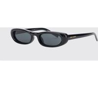 SAINT LAURENT Cat-Eye Acetate Sunglasses with Printed Logo - Size: OS - female