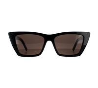 Saint Laurent Cat Eye Womens Black Grey Sunglasses - One Size