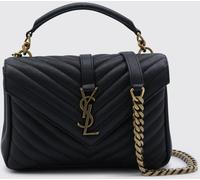SAINT LAURENT College Chevron Quilted Leather Bag