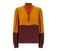 SAINT LAURENT Color-Block Blouse 40 FR