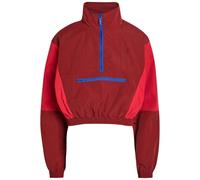 Saint Laurent Colour-blocked Shell Cropped Jacket - Dark Red - 38 (UK10 / S)
