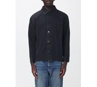 SAINT LAURENT Cotton Denim Shirt Jacket with Embroidered YSL Monogram - Size: XXL - male