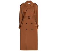 Saint Laurent Double-breasted Cotton and Silk-blend Trench Coat - Moca - 40 (UK12 / M)