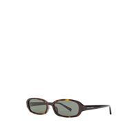 Saint Laurent Erin Narrow Rectangle-frame Sunglasses - Brown Havana - One Size