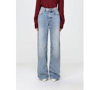 SAINT LAURENT High-Waisted Wide-Leg Cotton Denim Jeans - Size: 26 - female