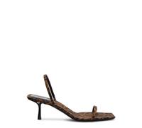 Saint Laurent Jaspe 55 Leopard-print Faille Sandals - 40 (IT40 / UK7)