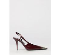SAINT LAURENT Jeanne Calfskin Leather Slingback Pumps with Stiletto Heel - Size: 38½ - female