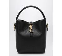 SAINT LAURENT Le 37 Grained Leather Bucket Bag with YSL Monogram