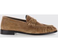 SAINT LAURENT Le Loafer Suede Penny Loafers with YSL Monogram - Size: 40 - female