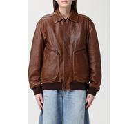 SAINT LAURENT Leather Jacket - Size: 38 - female