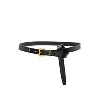Saint Laurent Logo Leather Belt - Black - 70 (UK6/xS)
