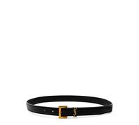 Saint Laurent Logo Leather Belt - Black - 70 (UK6/xS)