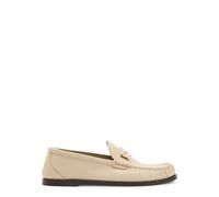 Saint Laurent Logo-plaque Leather Loafers - Ivory - 40 (IT40 / UK7)