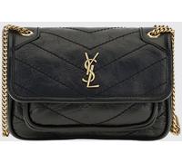 SAINT LAURENT Niki Mini Bag in Quilted Calf Leather with YSL Monogram - Size: OS - female