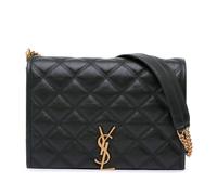 Saint Laurent Preloved Loulou Quilted Shoulder Bag - Green Green One Size
