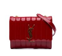 Saint Laurent Preloved Quilted Leather Shoulder Bag With Adjustable Strap - Red Red One Size