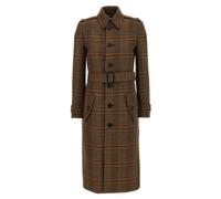 SAINT LAURENT Prince Of Wales Wool Coat 40 FR