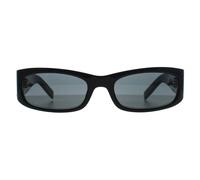 Saint Laurent Rectangle Shiny Black Grey Sl M152 Black One Size