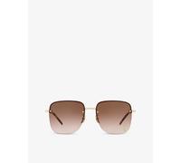 Saint Laurent Saint Laurent Sl312 M Square-Frame Metal Sunglasses Gold