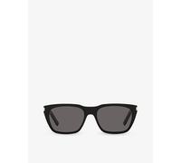 Saint Laurent Saint Laurent Sl598 Rectangle-Frame Acetate Sunglasses Black