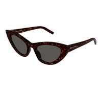 SAINT LAURENT SL 213 LILY 016 Woman Sunglasses Acetate Havana Grey Cat Eye