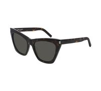 Saint Laurent Cat Eye Womens Havana Grey Sunglasses - Brown - One Size
