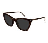 SAINT LAURENT SL 214 KATE THIN 002 Woman Sunglasses Acetate Havana Grey Cat Eye