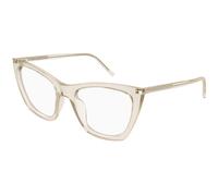 SAINT LAURENT SL 214 KATE THIN OPT 004 Woman Optical frames Acetate Beige Transparent Cat Eye