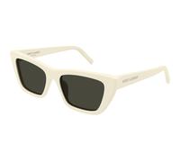 SAINT LAURENT SL 276 MICA 056 Woman Sunglasses Acetate Ivory Grey Cat Eye