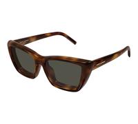 SAINT LAURENT SL 276 MICA PLUMP 002 Woman Sunglasses Bio-injected Havana Grey Cat Eye