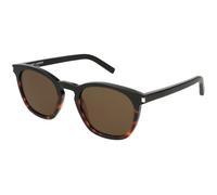 SAINT LAURENT SL 28 025 Unisex Sunglasses Acetate Black Brown Squared Normal