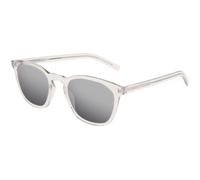 SAINT LAURENT SL 28 SLIM 006 Unisex Sunglasses Acetate Beige Silver Squared Normal Mirror
