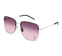 SAINT LAURENT SL 312 M 011 Woman Sunglasses Metal Silver Red Squared Shaded