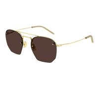 SAINT LAURENT SL 422 001 Man Sunglasses Metal Gold Brown Geometric Normal