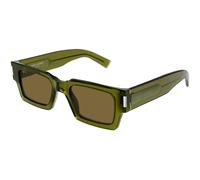SAINT LAURENT SL 572 005 Unisex Sunglasses Acetate Green Brown Squared