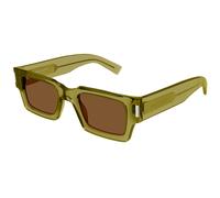 SAINT LAURENT SL 572 008 Unisex Sunglasses Acetate Green Brown Squared