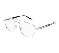 SAINT LAURENT SL 665 OPT 002 Unisex Optical frames Metal Silver Transparent Pilot