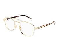 SAINT LAURENT SL 665 OPT 003 Unisex Optical frames Metal Gold Transparent Pilot Antiriflesso