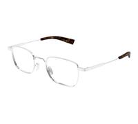 SAINT LAURENT SL 729 002 Man Optical frames Metal Silver Transparent Squared