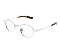 SAINT LAURENT SL 730 002 Man Optical frames Metal Silver Transparent Round