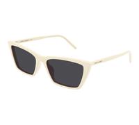 SAINT LAURENT SL 737 MICA THIN 005 Woman Sunglasses Acetate Ivory Black Squared