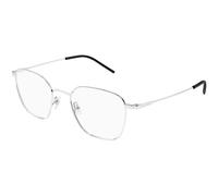 SAINT LAURENT SL 852 002 Unisex Optical frames Metal Silver Transparent Round