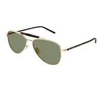 SAINT LAURENT SL 864 003 Unisex Sunglasses Metal Gold Green Pilot