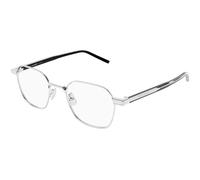 SAINT LAURENT SL 883 005 Unisex Optical frames Metal Silver Transparent Round