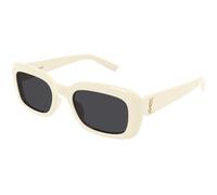 SAINT LAURENT SL M130 007 Woman Sunglasses Acetate Ivory Black Squared