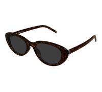 SAINT LAURENT SL M154 002 Woman Sunglasses Acetate Havana Grey Round