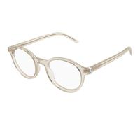 SAINT LAURENT SL M163 004 Unisex Optical frames Acetate Beige Transparent Round Antiriflesso
