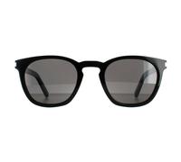 Saint Laurent Unisex's SL 28 002 Sunglasses, Black/Smoke, 49