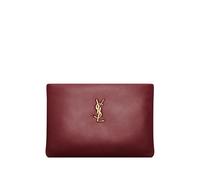 Saint Laurent small Calypso lambskin clutch bag - Red One Size